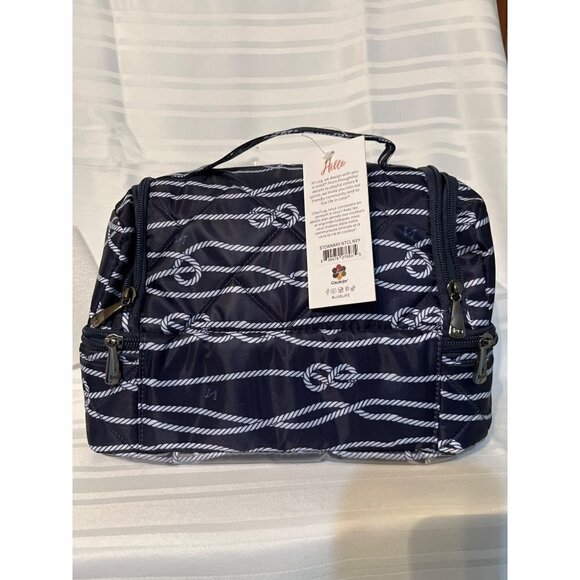 LUG NWT Stowaway Cosmetic Case Nautical Navy - Picture 2 of 8